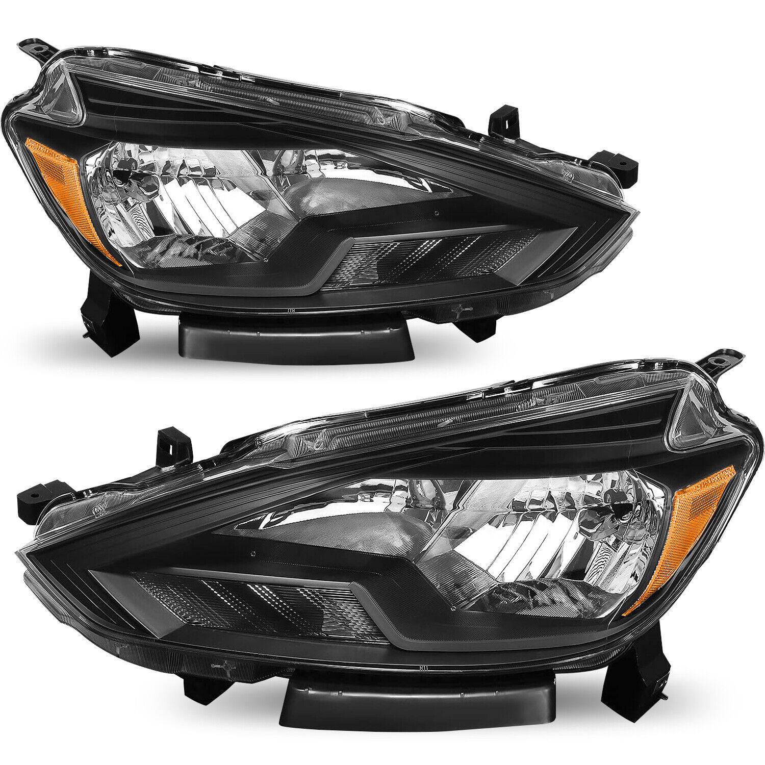 For Nissan Sentra 2016-2019 Halogen Headlights Replacement Headlamps Left+Right