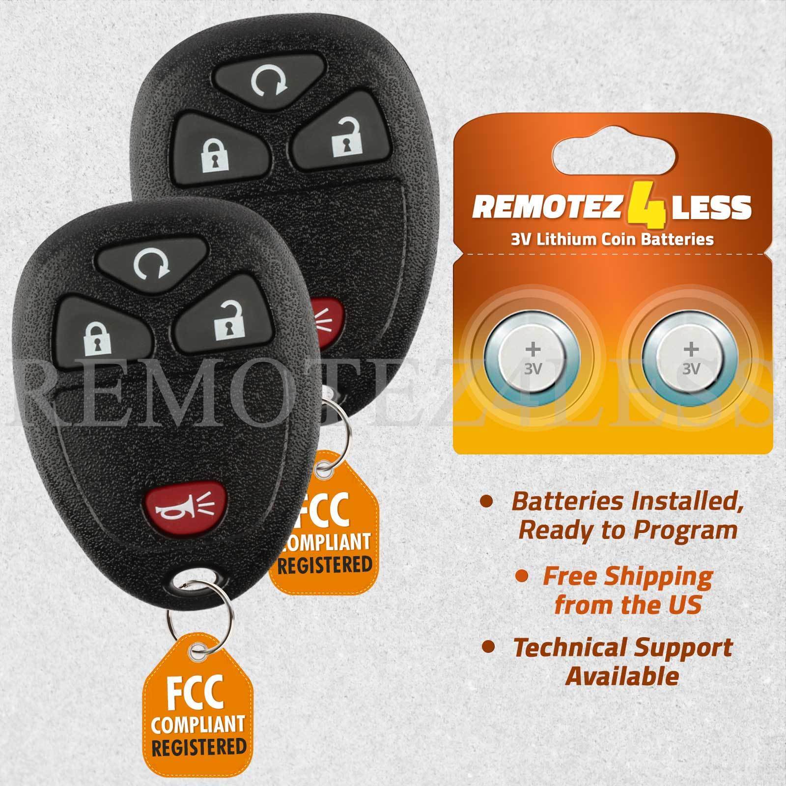 2 For Chevrolet HHR 2006 2007 2008 2009 2010 2011 Keyless Entry Remote Key Fob