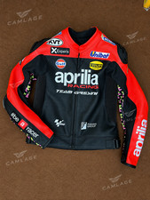 Aprilia Motorcycle Racing Leather Jacket – Protective Armoured Motorbike Jacket picture