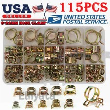 115X Hose Spring Clamps 6-22mm Fastener Fuel Water Line Pipe Air Tube Clips Kit picture
