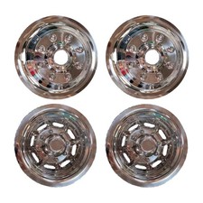 2008-2025 Ford F350 17'' 8 Lug 8 Holes Stainless Steel Dual Wheel Simulator Skin picture
