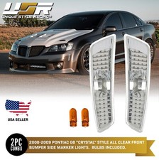 Crystal Clear Front Bumper Side Marker Lights For 2008 2009 Pontiac G8 GT GXP picture