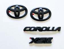 NEW Matte Black OVERLAY EMBLEM Fit 2020-2023 TOYOTA COROLLA XSE PT948-02202-02 picture