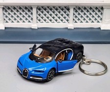 Bugatti Chiron Blue Custom Diecast Car  Opening Doors 🎁AWESOME GIFT🎁 picture
