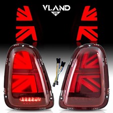 Fits 2007-2013 Mini Cooper R56 R57 R58 R59 FULL LED Red Tail Lights W/Animation picture