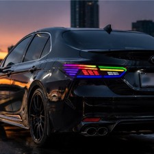 Pair of RGB Tail Lights for Toyota Camry SE 2018-2023 Sequential Animation Lamp picture
