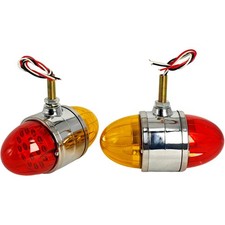 2X Amber/Red Light Lens 17 LED Watermelon Light Fit Peterbilt 389 579 587 picture