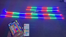 JHB 2x4FT + 2x6.5FT CHASING FLOW LED Brake Reverse Turn Underglow Strips Lights picture