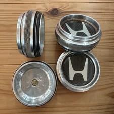 4x Vintage Honda Style Billet Aluminum Wheel Center Caps 60mm 2.36