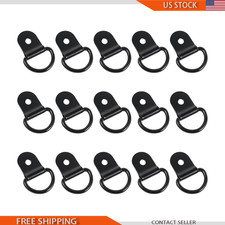 Black D Ring Tie Down Anchors, 15-Piece Set, RV Car Truck Boat Trailer Cargo picture