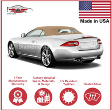 Fits Jaguar XK XKR Convertible Top & Heated Glass Window Tan Twillfast 2007-15 picture