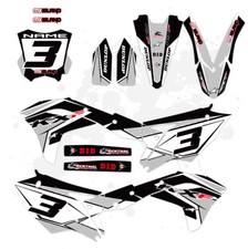 CONCEPT: BLACK / WHITE 2017 2018 KXF 250 GRAPHICS KIT KAWASAKI KX250F DECALS    picture