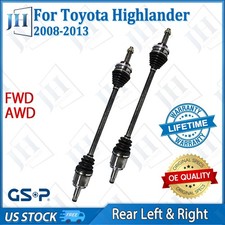 OE Rear Pair Left Right CV Axle Shaft Set For 2008-13 Toyota Highlander FWD AWD picture