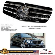 E-Class Grille All Black Glossy Chrome Star for E550 E63 E350 2007 2008 2009 picture