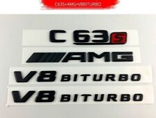 Gloss Black C63S AMG V8 BITURBO PACKAGE Trunk Emblem Badge C63 c205 w205 s205 picture