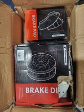 A-Premium 11.81 inch (300mm) Front Drilled and Slotted Disc Brake Pads picture