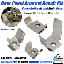 For 98-05 Chevy S10 Blazer GMC Jimmy Door Panel Armrest Repair Kit Fix 2pc Steel picture