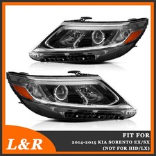 For 2014 2015 Kia Sorento EX/SX Pair Halogen Headlights Left Right W/ LED DRL picture