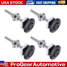 4Pcs Push Button Quick Release Hood Pins Bonnet Lock Clip Latch Bumper Universal picture