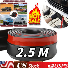Universal 2.5M Car Front Bumper Lip Splitter Spoiler Rubber Skirt Protector Trim picture