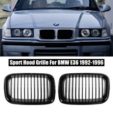 Gloss Black Front Kidney Sport Hood Grill Grille For 1992-1996 BMW E36 318i 325i picture