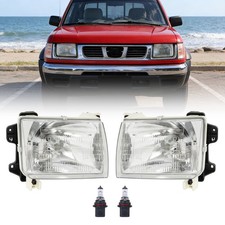 DOT Pair For Nissan Frontier 1998 1999 2000 2001 Headlight Assembly Set W/Bulbs picture