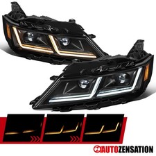Fit 2014-2020 Chevy Impala Black Sequential LED DRL Projector Headlights Lamps picture