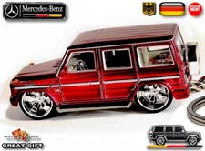🎁🚦 🆕 ULTRA RARE KEY CHAIN DARK RED MERCEDES G CLASS AMG WAGON 💕GREAT GIF💕🎁 picture