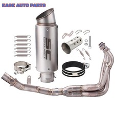 Slip On Full Exhaust Header Link Pipe Muffler Titanium For 2017-24 Kawasaki Z900 picture