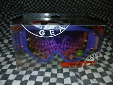 Vintage Nos SCOTT 87 Purple / Orange Mx goggles/mask guard, motocross, picture