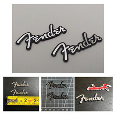2 x Emblem Guitar Badge Decal Replacement fits Fender 2 Pack New picture