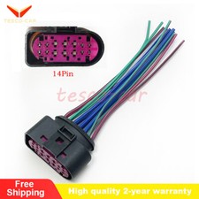 Hi-Q NEW 14 Pin Plug Pigtail Xenon Headlight Connector For AUDI Q5 A4 1J0973737 picture