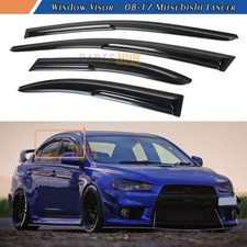 For 2008-2017 Mitsubishi Lancer EVO X JDM Mugen Style Window Visors Rain Guards picture