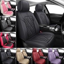 For Mercedes Leather Car Seat Covers 5-Seats Front & Rear Full Set Protector Pad picture