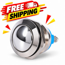 12V DC Metal Push Button Switch Waterproof Momentary Horn Car Boat Universal picture