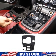 Fits 2013-24 Coupe Jaguar F-TYPE ABS Carbon Fiber Gear Console Panel Trim Cover picture
