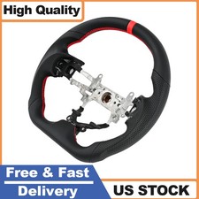 For 2012-2015 Honda Civic Gen 9th Steering Wheel Full Leather Perforated Grip US picture