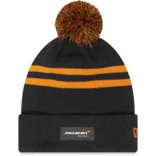 McLaren F1 Team Racing Papaya Pom-Pom Beanie Dark Grey NEW picture