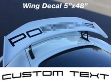Custom Text GT3 Rear Wing Spoiler Decal for Porsche 911 2012-2019 991 991.2 GT3 picture