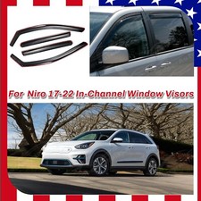 Fits Kia Niro 2017-2022 In-Channel Window Rain Visors  Sun Guards Vent Deflector picture