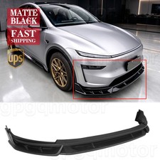 For Tesla Y Juniper 2025-2027 CMST Style Matte Black Front Bumper Lip Splitters picture