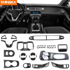 22pcs Full Interior Console Cover Trim Kit for Chevy Camaro 2012-15 Carbon Fiber picture
