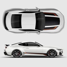 Multicolored Hood and Rocker stripes set, fits Ford Mustang 2024 - 2026 (Gen7) picture