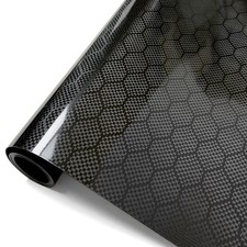 PET Honeycomb Carbon Fiber Satin Black Hex Car Vehicle Vinyl Wrap Decal Sheet picture