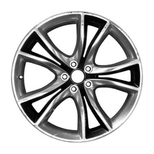 Reconditioned 20x8 Polished and Painted Black Wheel fits 560-02545 picture