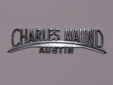 Vintage Charles Maund Oldsmobile Austin Texas Metal Dealer Badge Emblem Tag TX picture