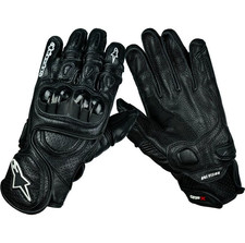Alpinestars GPX Men's Black Leather Gloves Soft and Durable Motorcycle Gloves picture