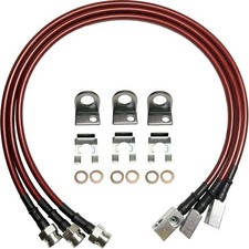 89715 Extended Stainless Brake Line Kit for 1984-2006 4WD Jeep Wrangler TJ YJ XJ picture