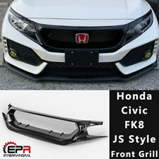 For 17-19 Honda Civic FK8 Typ-R JS Style FRP Unpainted Front Grill Meshe Grille picture