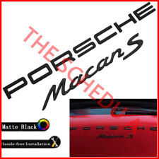 Genuine Matte Black Porsche Macan S Letters Rear Badge Emblem Set Look Deck lid picture